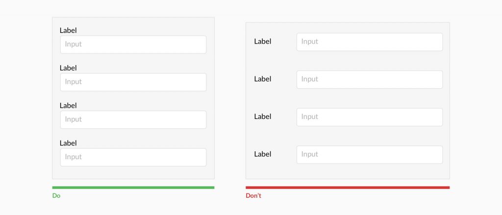 Top align labels